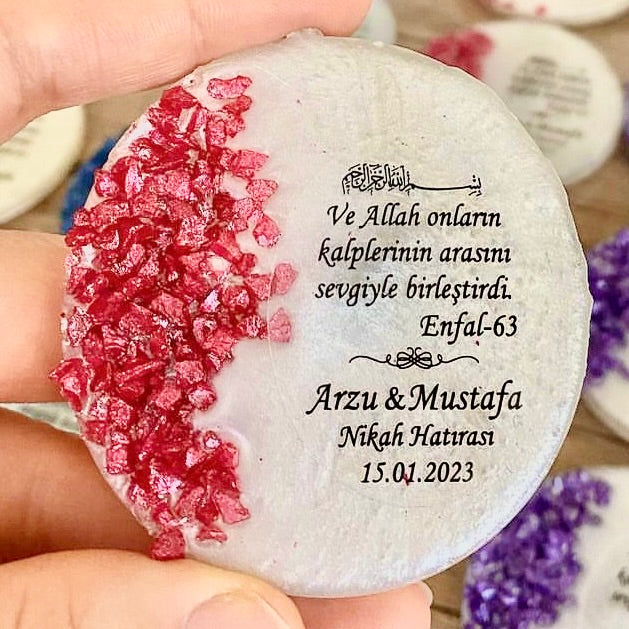 Magnet Époxy Rouge "Cristaux"