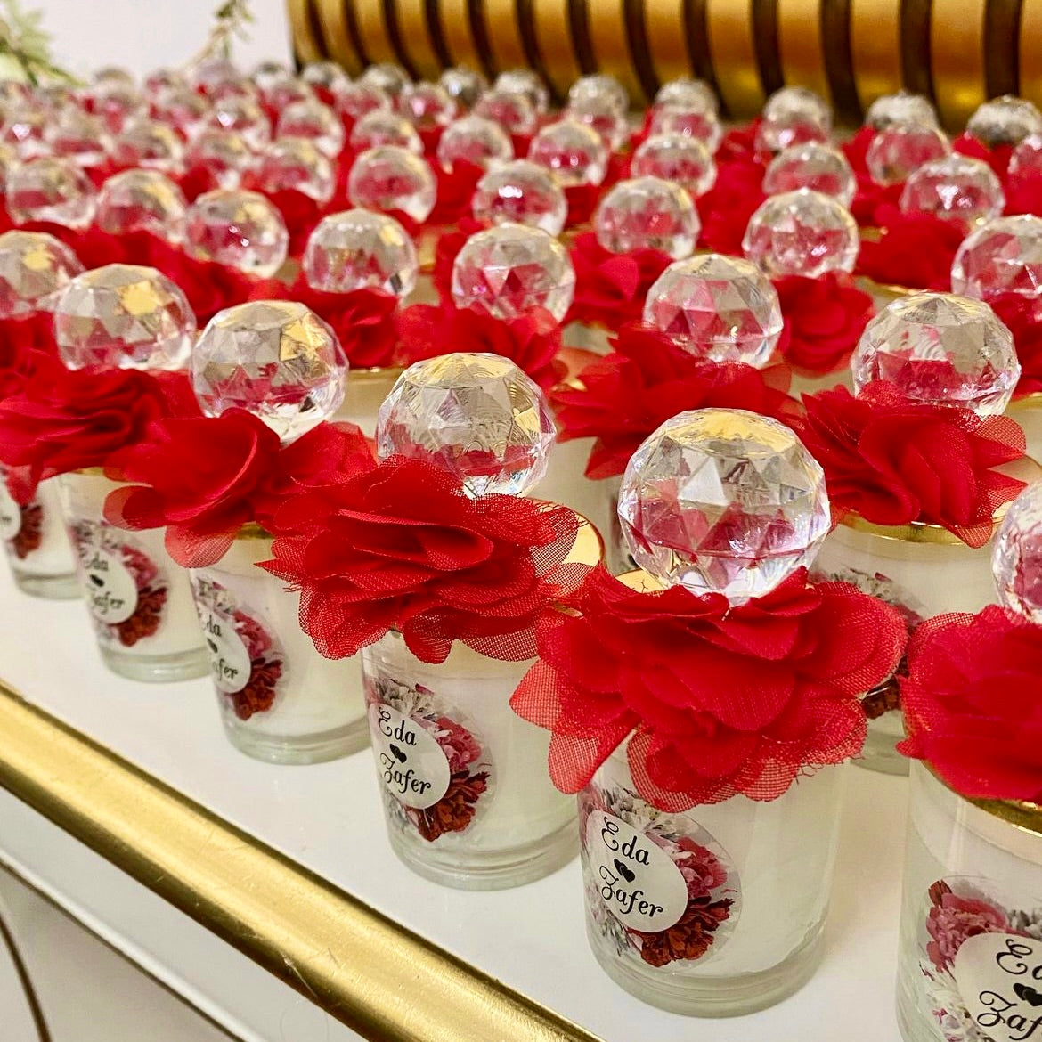 Bougie "Crystal" Rose