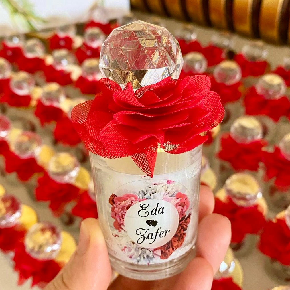 Bougie "Crystal" Rose