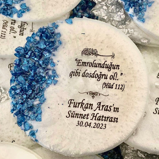 Magnet Époxy Bleu "Cristaux"