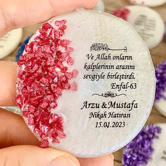 Magnet Époxy Rouge "Cristaux"