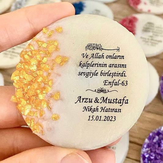 Magnet Époxy Doré "Cristaux"