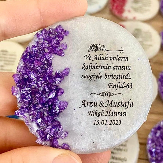 Magnet Époxy Violet "Cristaux"