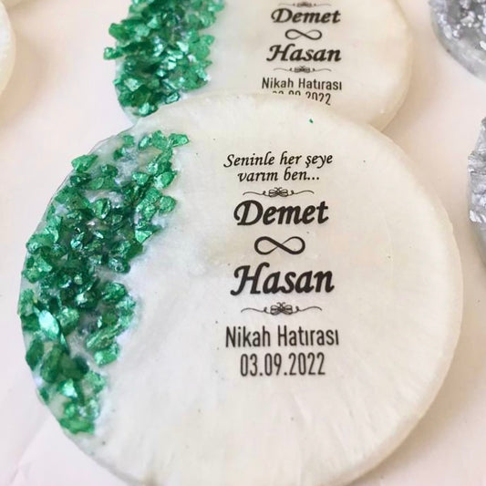 Magnet Époxy Vert "Cristaux"