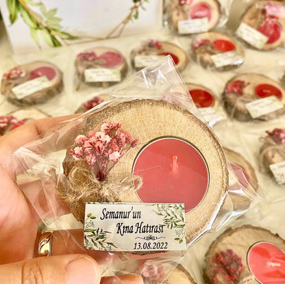 Bougie "Bois" Rouge