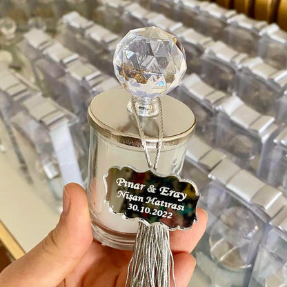 Bougie "Crystal" Pompon